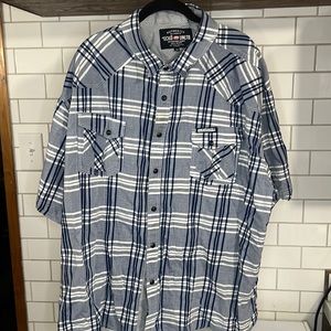 Ecko Unltd Men's Shirt 4xl Button Up Short Sleeves Plaid